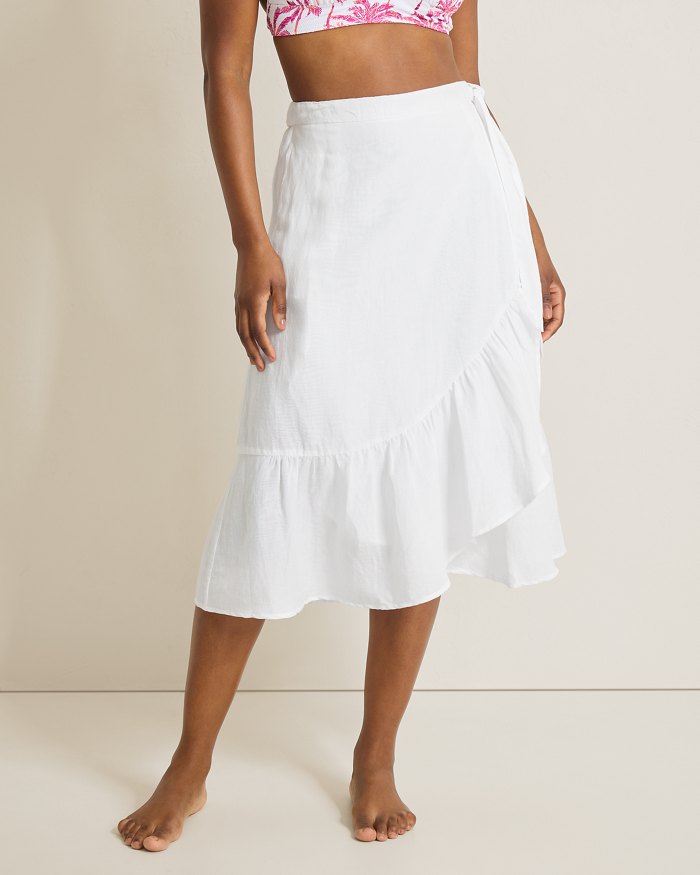 (取寄) トミーバハマ レディース ST. ルシア ラップ プル オン スカート  Bahama women St. Lucia Wrap Pull On Skirt White Tommy Bahama St Lucia Wrap Pull On Skirt White